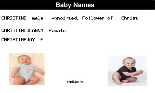 christinedeanna baby names